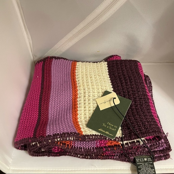 Eddie Bauer Striped Knit Scarf NWT - Picture 6 of 13